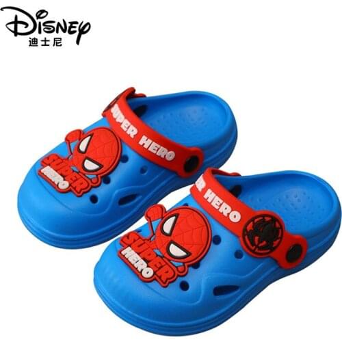 Disney Captain America cartoon boy and girl sandals and slippers summer new indooroutdoor spider-man hole shoes for children