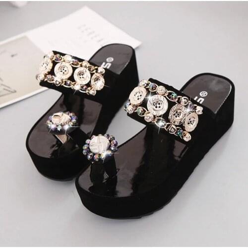 Women Sandals 2021 Summer Cork Sole Platform Sandals Women Shoes Ladies Sandals Slipper Indoor Outdoor Women Flip-Flops Shoes