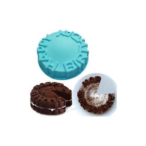 Silicone chocolate cake mold ml001 HAPPY BIRTHDAY shape d20CM baking mold Fondant cake mold chocolate mold Decoration tools