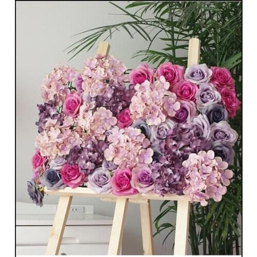 Mixcolor 10pcs/lot Artificial silk rose flower wall wedding background decoration flower runner wedding decoration TONGFENG
