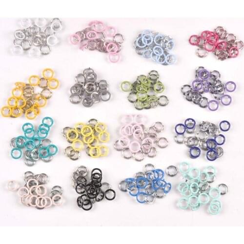 20sets(4pcs 1set) 9.5mm multicolor Metal Prong Snap Buttons Fasteners Press Studs Poppers Baby Romper Buckle Snap cp2230