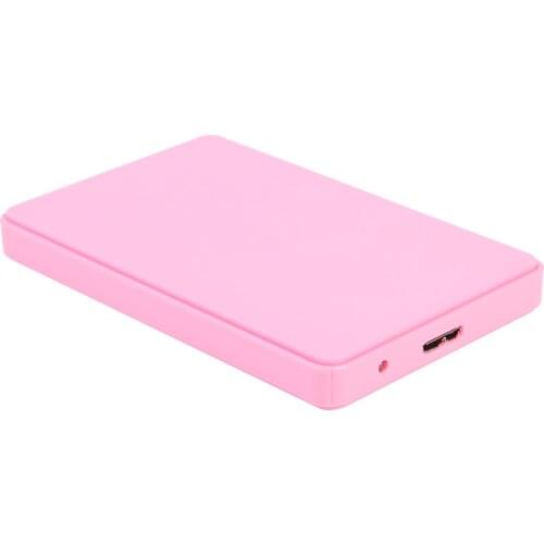 2.5 inch USB 3.0 Hard Disk Enclosure 6Gbps HDD SSD External Case (Pink)