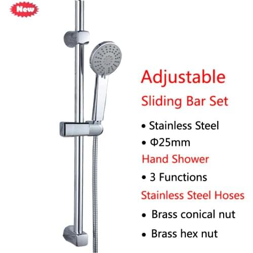1 set of bathroom rain shower faucet set single handle faucet with hand-held sprayer wall mounted bathtub shower set shower