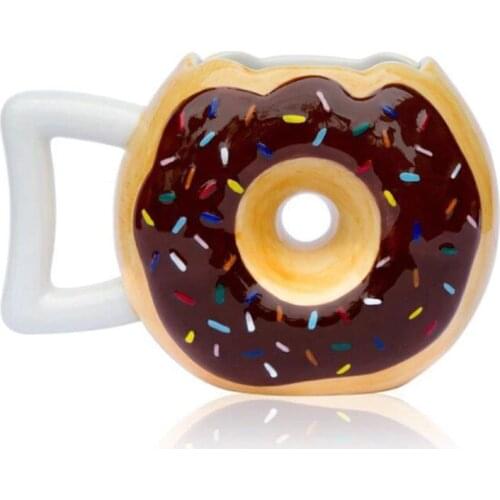 1 PC Cute Donuts Coffee Mug Creative Ceramic Mug Home Office Adult Kids Porcelain Milk Water Drinking Mug Gifts New