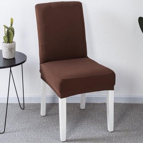 1PC Solid Color Chair Covers Spandex Elastic Chair Slipcover Case Stretch for Hotel Banquet Home Dining Room chair cover