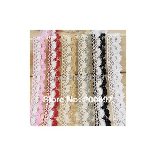 2.5cm pure cotton cluny lace trims DIY garment color lace 20meters a lot 6 styles choices