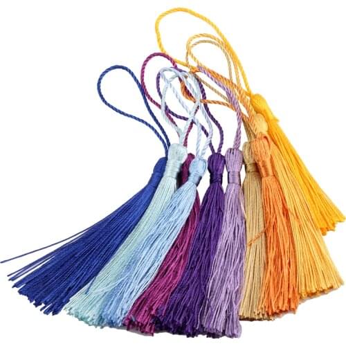 26pcs/pack 26 Colors Available Silk Tassels DIY Polyester Tassel 13cm Tassels for Gift Decoration Handmade Accesorries