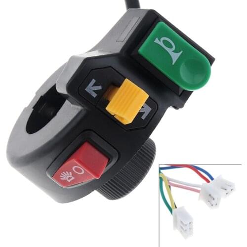 3 in1 12V Motorcycle Pit Bike ATV Horn Turn Signal Light Switch 7/8 inch Handlebar with ON / OFF Button