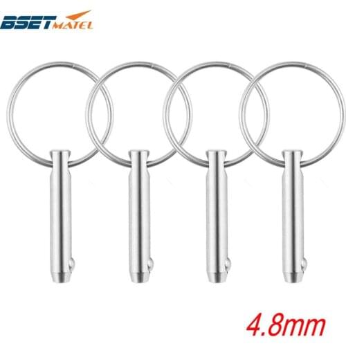 4PCS 4.8mm Marine Grade 316 Stainless Steel 3/16 inch Quick Release Ball Pin for Boat Bimini Top Deck Hinge Marine hard