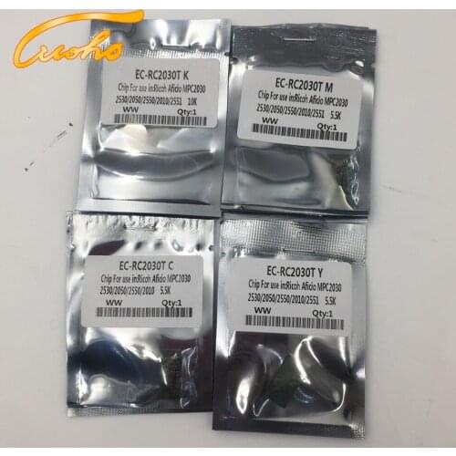 4 pcs MPC2030 Toner Chip for Ricoh MP C2030 2530 2550 2010 2050 2551 Toner chip For Ricoh MPC2010 MPC2030 MPC2550 MPC2050