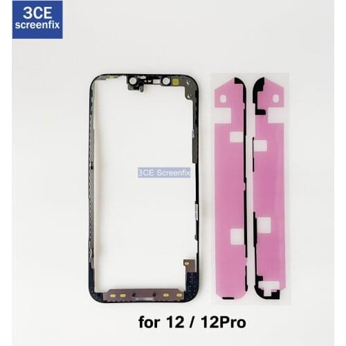 5pcs Top Quality Front Bezel Frame with Adhesive Tape for iPhone 12 11 pro X Xs Max LCD Middle Frame
