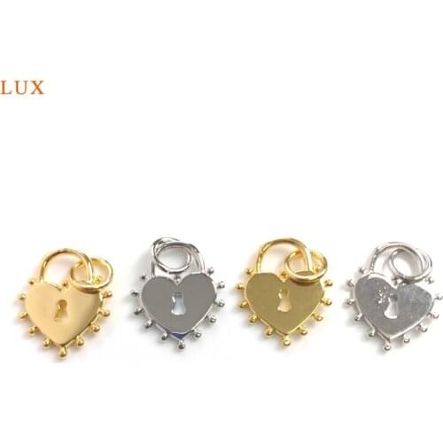 5pcs Mini Lock Charm Gold Silver Padlock Charms Padlock Pendant Lock Charm Lock Pendant Padlock Necklace For Women Earring Charm