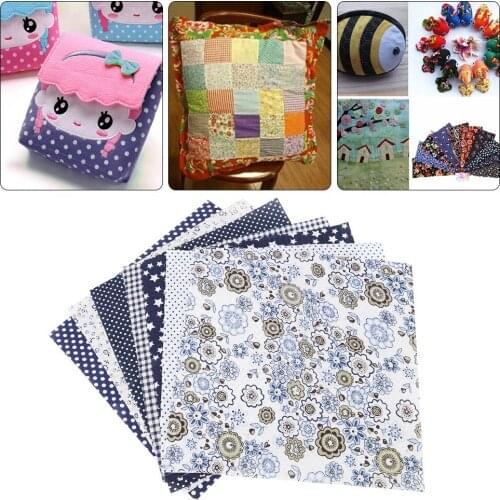 7pcs 25x25cm or 50x50cm Cotton Fabric Printed Cloth Sewing Quilting Fabrics for Patchwork Needlework DIY Wallet Cushion Cover