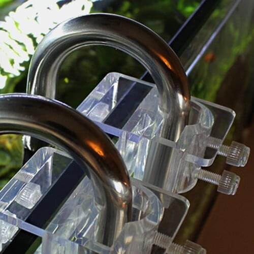 1pc Aquarium Acrylic Filtration Hose Mount Holder Water Pipe Clip Filter Mount Tube Tropical Fish Tank Clean Pump Fixing Clamp