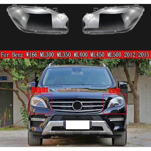 Car Front Headlamp Lens For Mercedes-Benz W166 ML300 ML350 ML400 ML450 ML500 2012~2015 Lampcover Lampshade Lamp Glass Lens Case