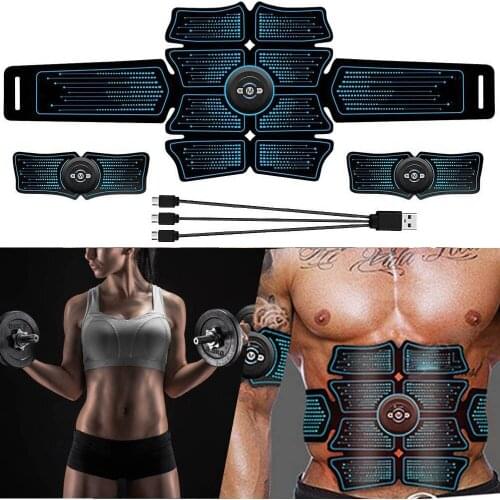 Recharge Wireless Smart Fitness Abdominal Vibrating Belt Electromagnetic Stimulation Of Muscles Sculpting at Home Workouts Gym