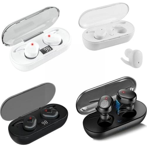 Y30 Bluetooth 5.0 Wireless Stereo Headphones In-ear with Noise Waterproof Cancelling Charging Headphones Case H0G1