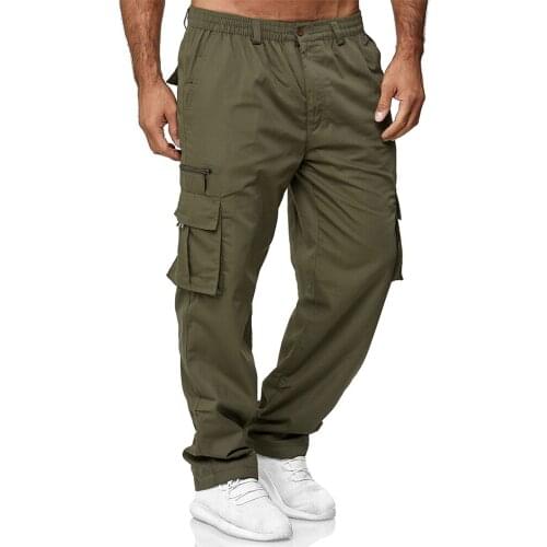 Mens Cargo Pants 2021 Autumn Winter New Jogging Military Multi-Pockets Pants Cotton Casual Loose Male Pants Oversized 3XL