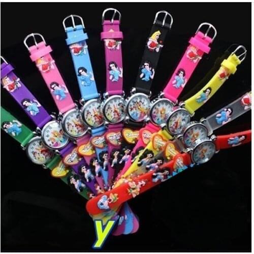 Cartoon Pretty Style Children Watches Kids Students Girls Quartz 3D Silicone strap Wrist Watch Clcok E21