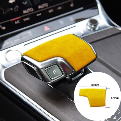 For Audi A6 A7 SQ8 RS6 RS7 Q8 S8 2017-2020 Alcantara Suede Car Knob Gear Head Panel Strip Covers Trim Sticker Car-styling