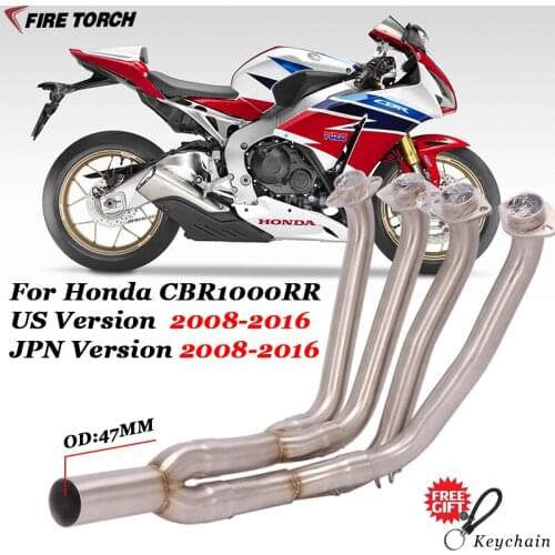 For Honda CBR1000RR US Version CBR1000RR JPN Version 2008-2016 Motorcycle Exhaust System Escape Modified Front Middle Link Pipe