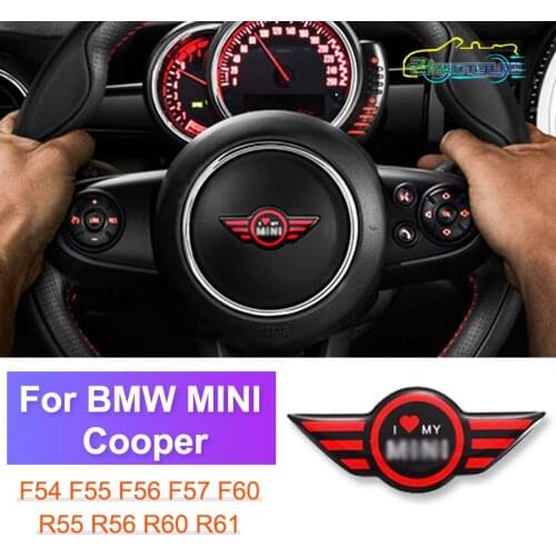 1Pcs Car Steering Wheel Center Epoxy Decorative Sticker For BMW MINI ONE Cooper S R55 R56 R60 R61 F54 F55 F56 F57 F60 Countryman