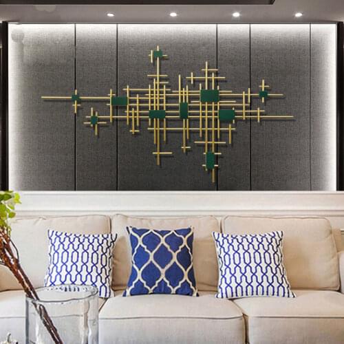 European Wrought Iron 3D Wall Mural Home Livingroom Sofa Background Wall Hanging Ornaments Decoration Hotel Wall Sticker Crafts
