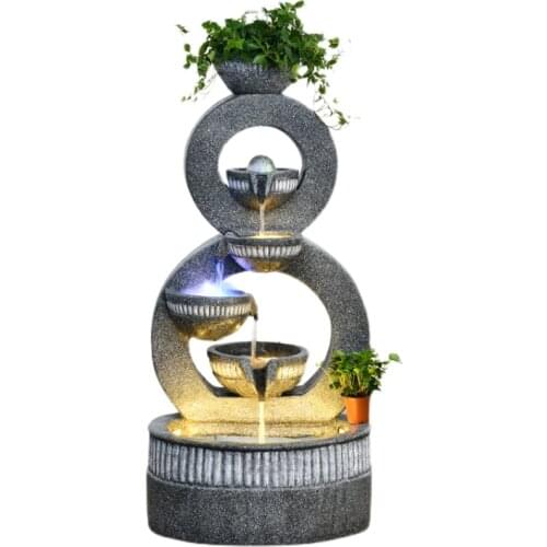 CX European Style Water Fountain Lucky Fengshui Wheel Decorative Landscape Home Ornaments Landing