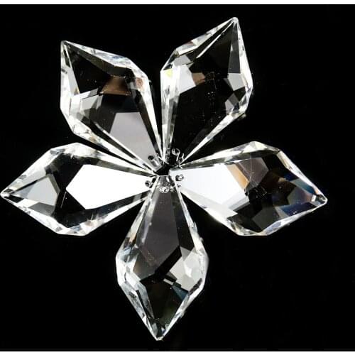 5 PCS Arrow Crystal Pendant Chandelier Accessories Door Curtain Crystal Scatter Sunshine Catcher Crystal Prism Lighting 50MM