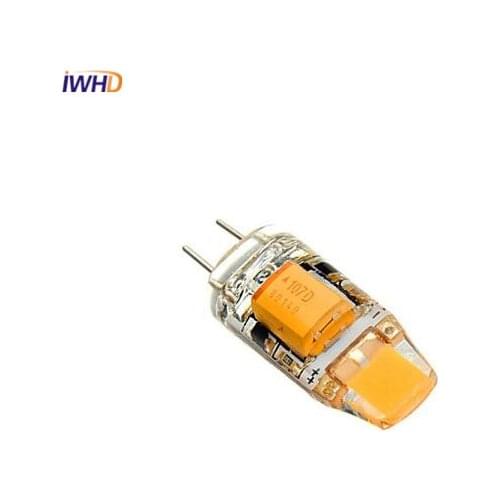 IWHD 10pcs/lot LED G4 LED 12V Bulb COB LED 1W 2700K~6500K Bi-pin Lights Corn Lights Cover High Bright Spotlight