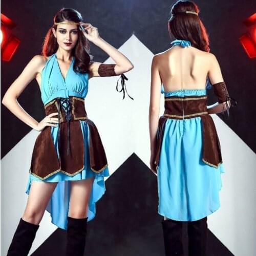 Halloween Cosplay Egyptian Cleopatra Costume Adult Women Greek Goddess Costumes Carnival Party Fancy Dress One Size C49K116