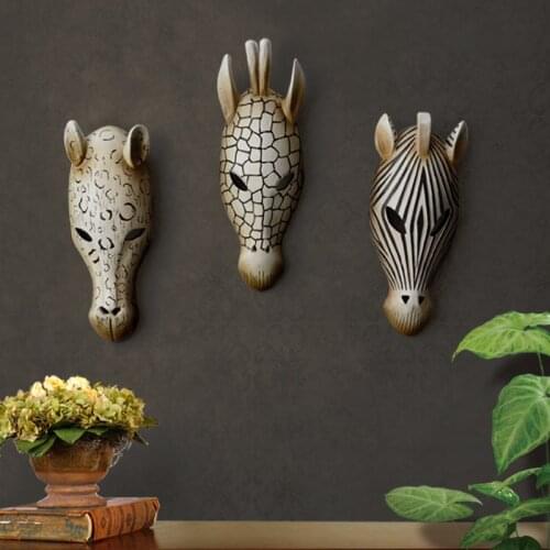 European style resin wall decorations wall hanging home bar club wall decoration crafts retro animal head wall ornaments