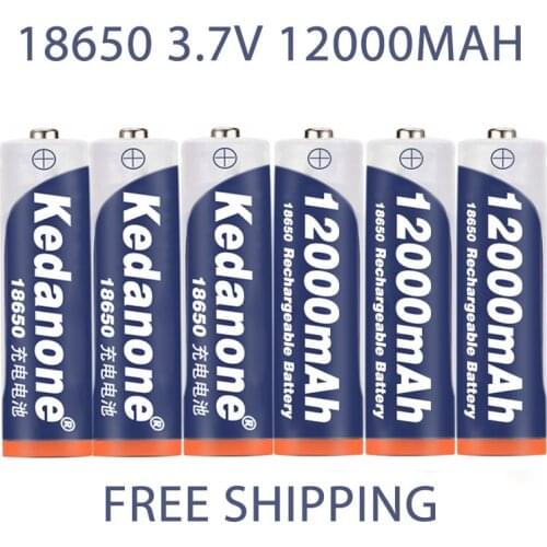 New 18650 Battery Rechargeable Battery 3.7V 18650 12000mAh Capacity Li-Ion Rechargeable Battery For Flashlight Torch Battery
