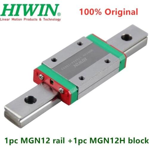 1pc Original Hiwin linear guide MGN12 150 200 250 300 330 350 400 450 500 550 mm MGNR12 rail +1pc MGN12H block carriage cnc 12mm