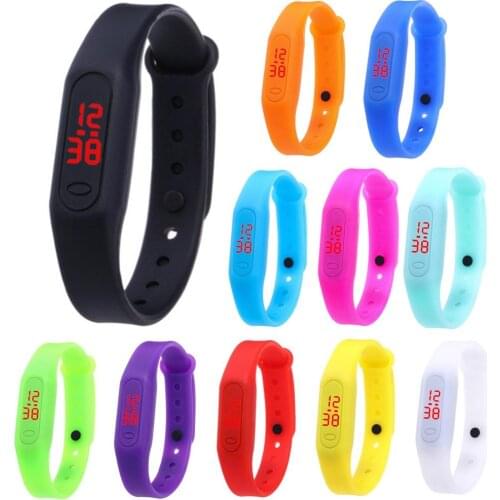 Simple Digital LED Sport Watch Unisex Silicone Electronic Wrist Watch Men Women