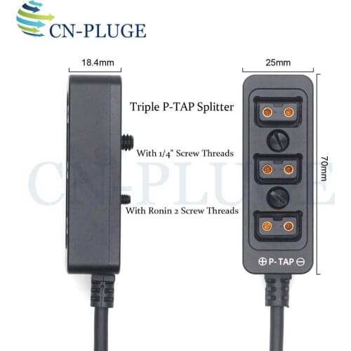 Steadicam 0B 3pin 12V to 3-Port P-Tap Female Supply Distributor DTAP three way splitter
