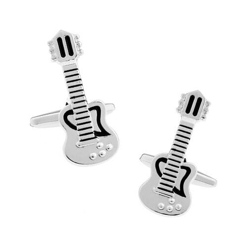 Factory Price Retail Shirt Cufflinks For Men Fashion Brass Copper Material Guitar Design Cuff Links Free Shipping