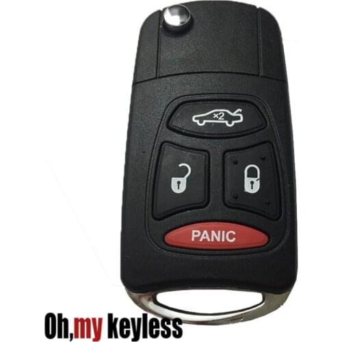 Folding key case for chrysler 300c flip remote control key fob cover