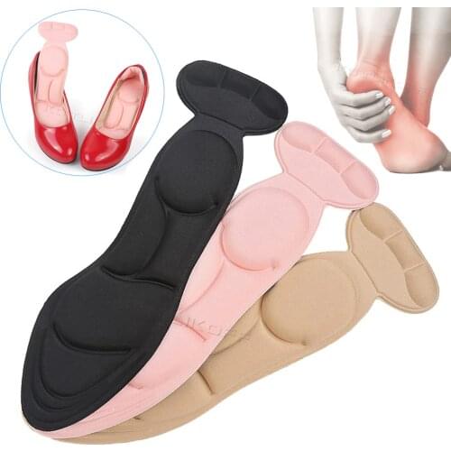 Shoe Sole Insoles For Shoes Soft Sponge Heel Inserts Heel Post Back Anti-slip For Women High Heel Pain Relief Shoe Inner Sole