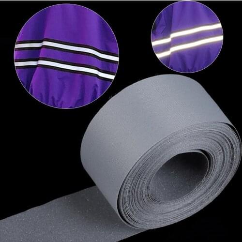5M DIY Reflective Strip Heat Transfered Tape Sticker for Handmade Clothing Bag Shoes Iron on Safety Clothing Reflective Material