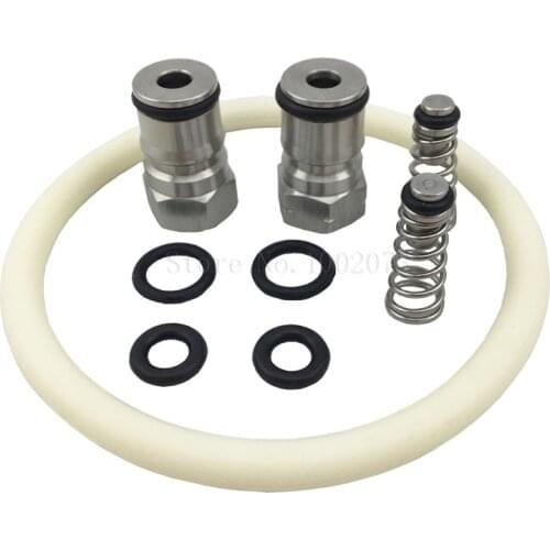 Home brew Beer Cornelius Type keg Ball Lock Post & Poppet Female Thread Gas+Liquid 19/32"-18 With O-ring seal rebuild Gasket kit