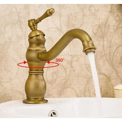 Vidric New Arrivals brass Basin Faucet hot and cold Water Faucet single lever Crane antique bronze bathroom sink faucet basin ta