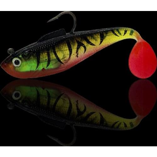WALK FISH 1PCS Ice Fishing Soft Lures Single Hook 50mm/85mm115mm Lead Head Hook Jig Wobbler Bait Pesca Carp Fishing Tackles