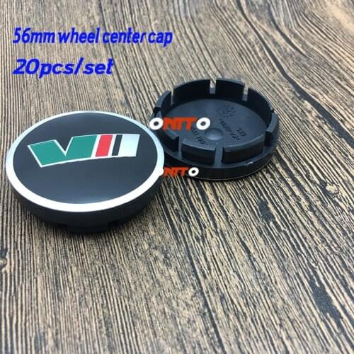 Good Quality 20PC 56mm 2.2"VII logo Emblem Label Wheel Center Cap Rim Covers Accessorie for Octavida Jetta Fabia Yeti Bora