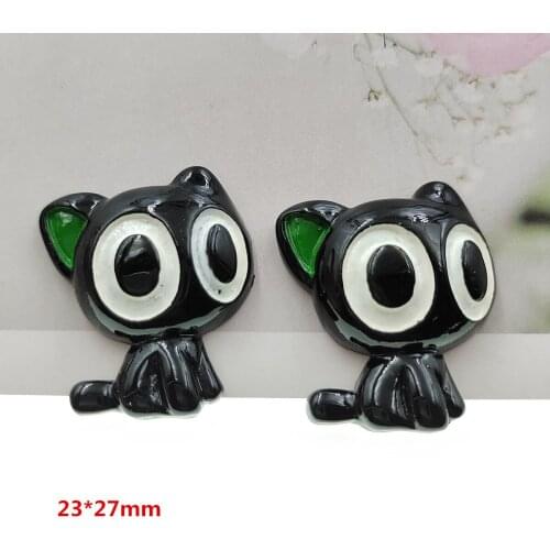 20pcs/lot DIY resin Halloween cat for kids hair clothes accessories resin cabochons resin charms