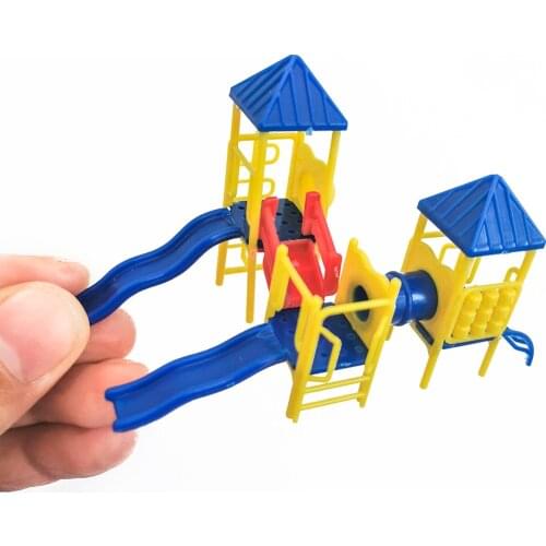 3pcs Model Slide Miniature Playground Slide 1:75 Scale Model Children Slides for Playground Scenery Layout