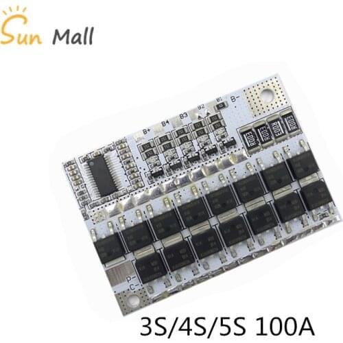 3S/4S/5S BMS 12V 16.8V 21V 100A Li-ion LMO Ternary Lithium Battery Protection Circuit Board Li-POLYMER Balance Charging Module