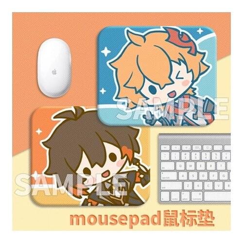 Anime Genshin Impact Tartaglia Venti Xiao Zhongli Cartoon Mouse Pad Computer Mice Pad Desktop Gaming Mat Playmat Otaku Cosplay
