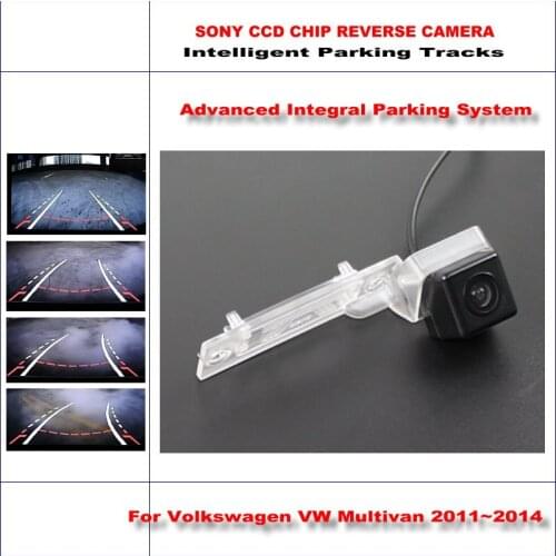 Car Intelligentized Reverse Camera For VW Multivan 2011 2012 2013 2014 Rear View Back Dynamic Guidance Tracks CAM