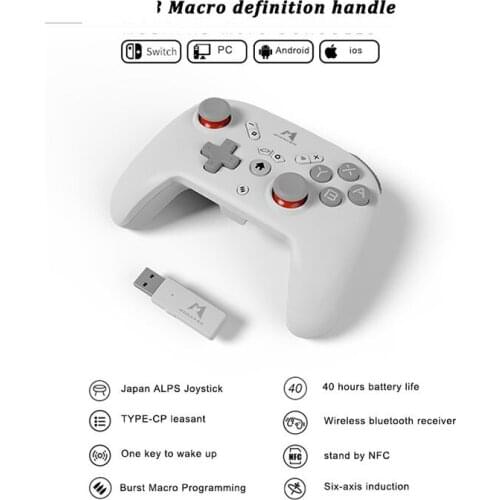 Wireless Controller With NFC Macro Programming Burst Gamepad For Nintend Switch/Lite Android/iOS /PC Pro Game Joystick